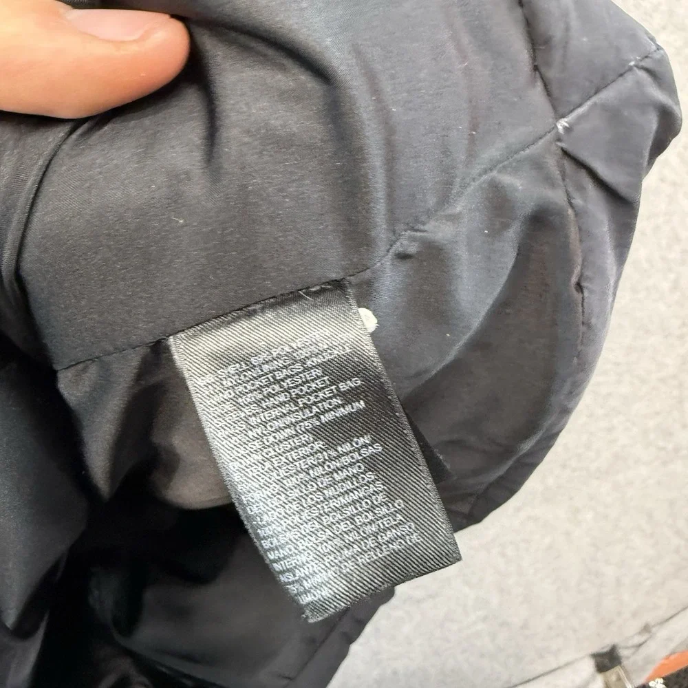 The North Face Down Parka Jacket Women's XS 550 Hooded Black‎ Puffer Quilted